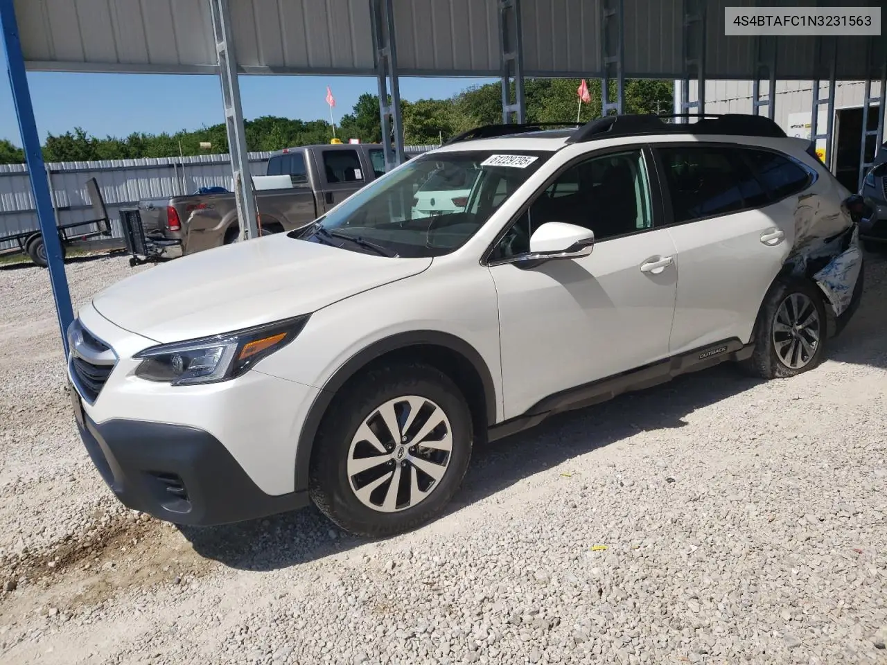 2022 Subaru Outback Premium VIN: 4S4BTAFC1N3231563 Lot: 61229795