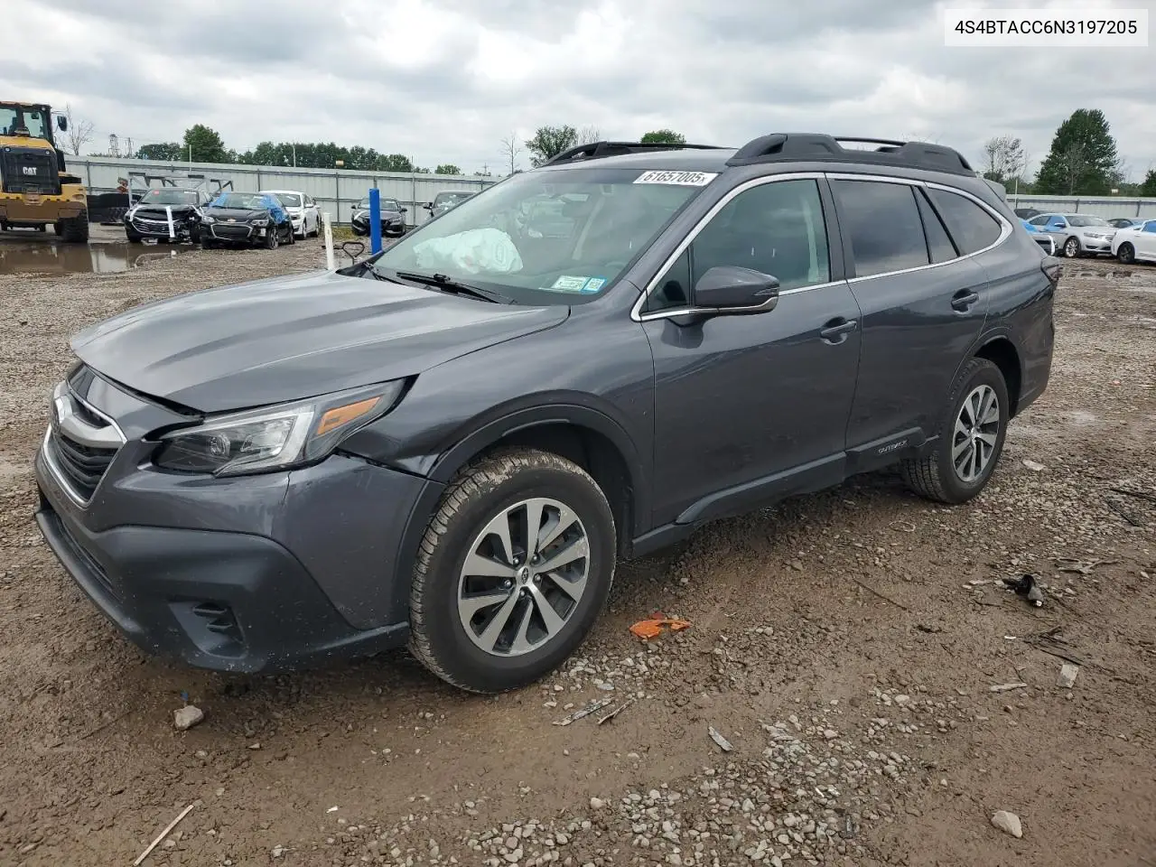 2022 Subaru Outback Premium VIN: 4S4BTACC6N3197205 Lot: 61657005