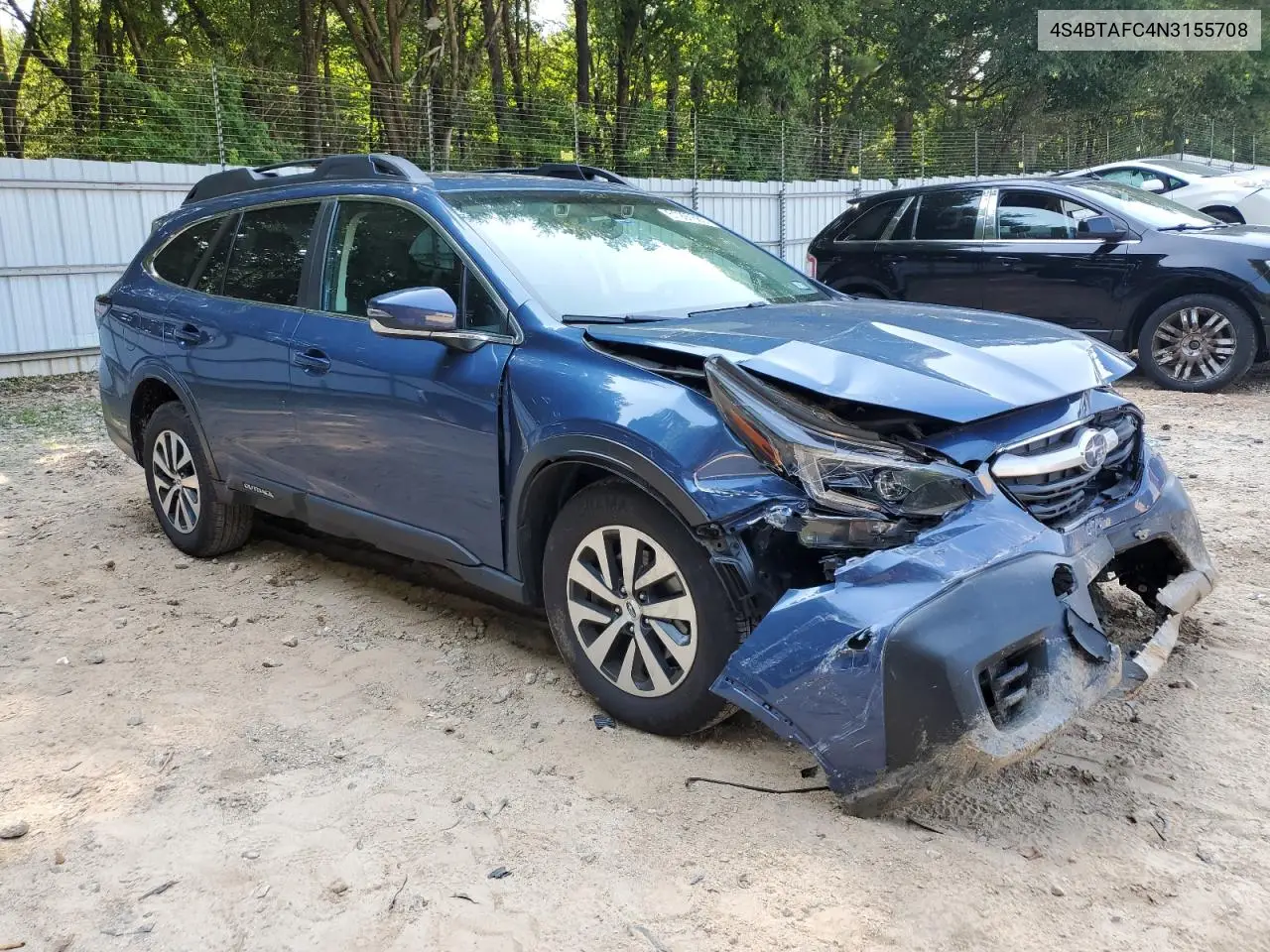 2022 Subaru Outback Premium VIN: 4S4BTAFC4N3155708 Lot: 61997685