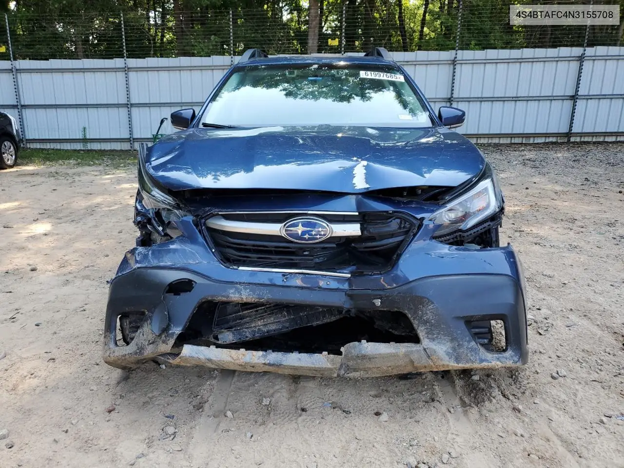 2022 Subaru Outback Premium VIN: 4S4BTAFC4N3155708 Lot: 61997685