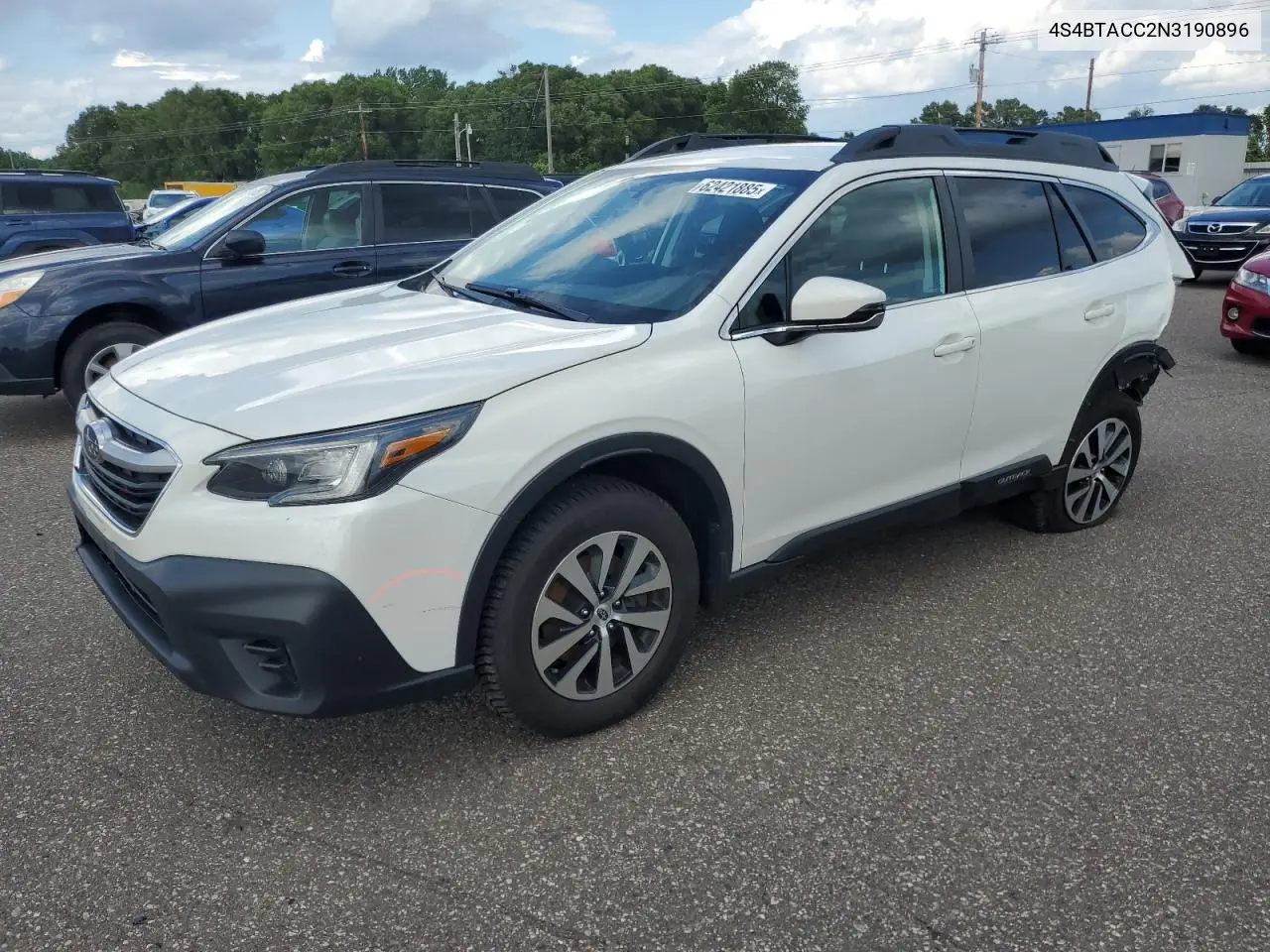 2022 Subaru Outback Premium VIN: 4S4BTACC2N3190896 Lot: 62421885