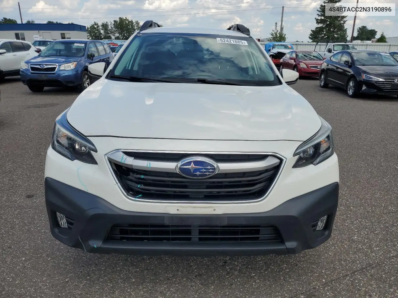2022 Subaru Outback Premium VIN: 4S4BTACC2N3190896 Lot: 62421885