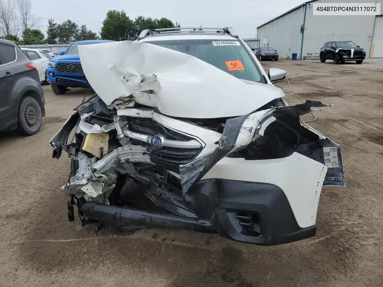 2022 Subaru Outback Premier VIN: 4S4BTDPC4N3117072 Lot: 62466685