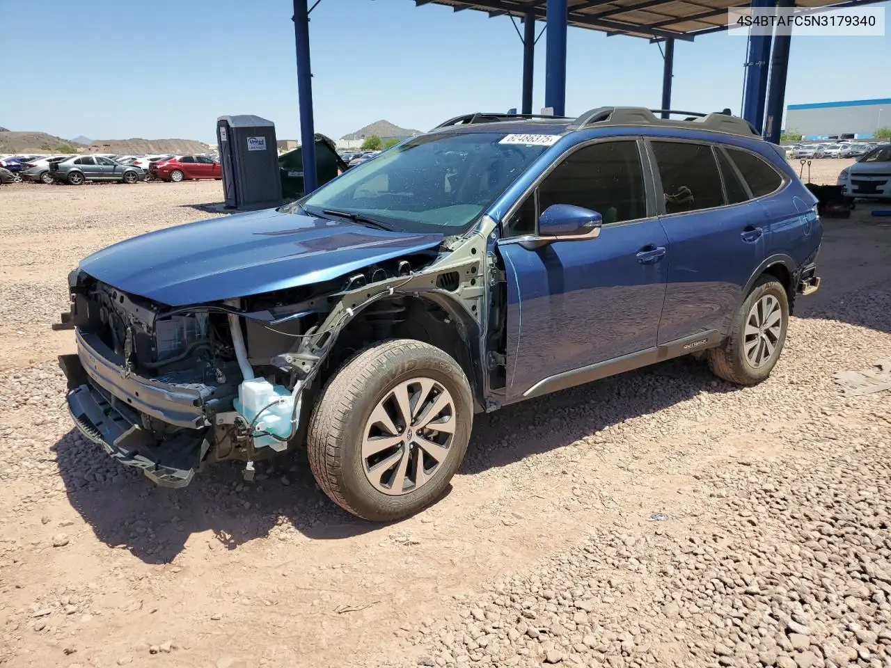 2022 Subaru Outback Premium VIN: 4S4BTAFC5N3179340 Lot: 62486375