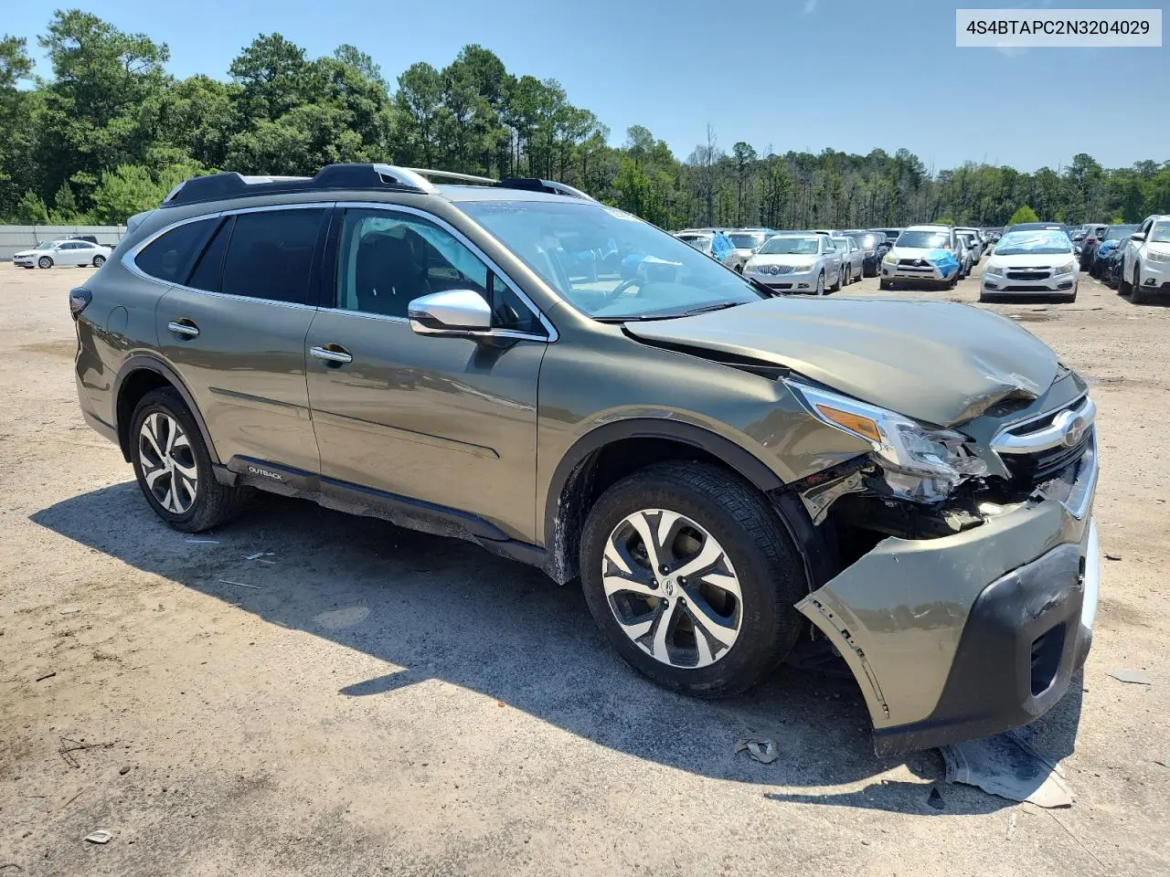 2022 Subaru Outback Touring VIN: 4S4BTAPC2N3204029 Lot: 62586705
