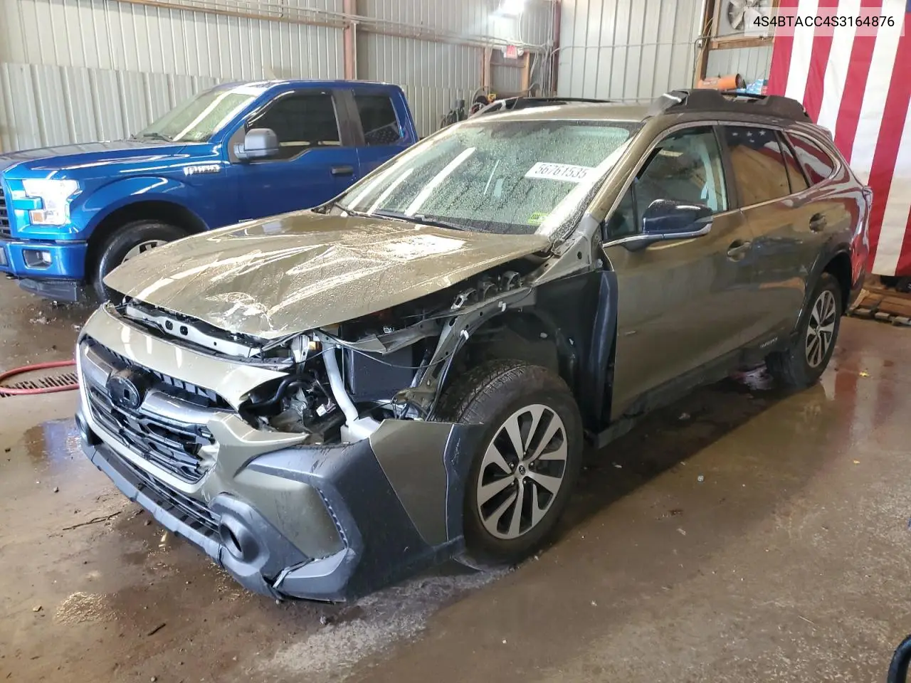 2025 Subaru Outback Premium VIN: 4S4BTACC4S3164876 Lot: 56761535