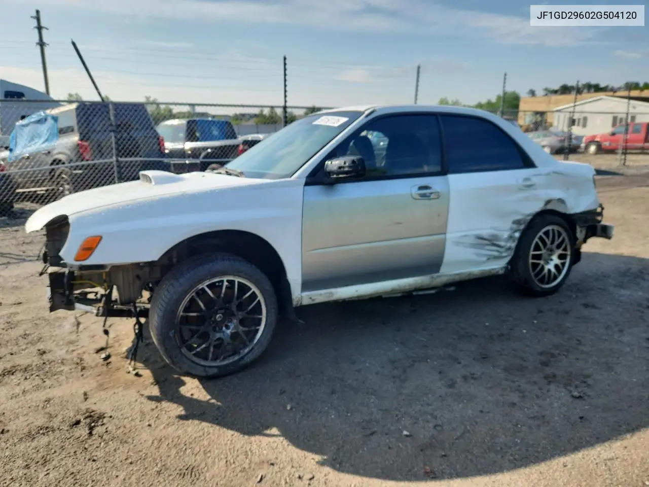 2002 Subaru Impreza Wrx VIN: JF1GD29602G504120 Lot: 58150135