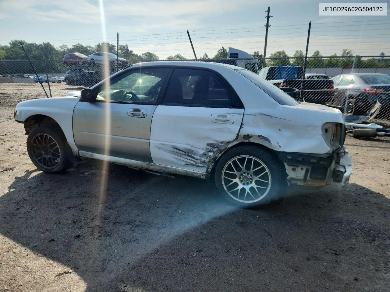 2002 Subaru Impreza Wrx VIN: JF1GD29602G504120 Lot: 58150135