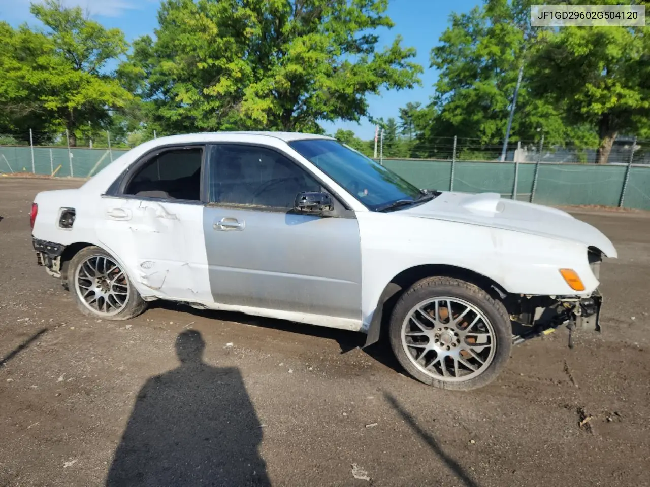 2002 Subaru Impreza Wrx VIN: JF1GD29602G504120 Lot: 58150135
