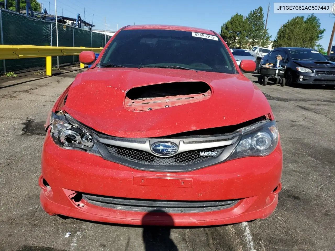 2010 Subaru Impreza Wrx Limited VIN: JF1GE7G62AG507449 Lot: 62483365