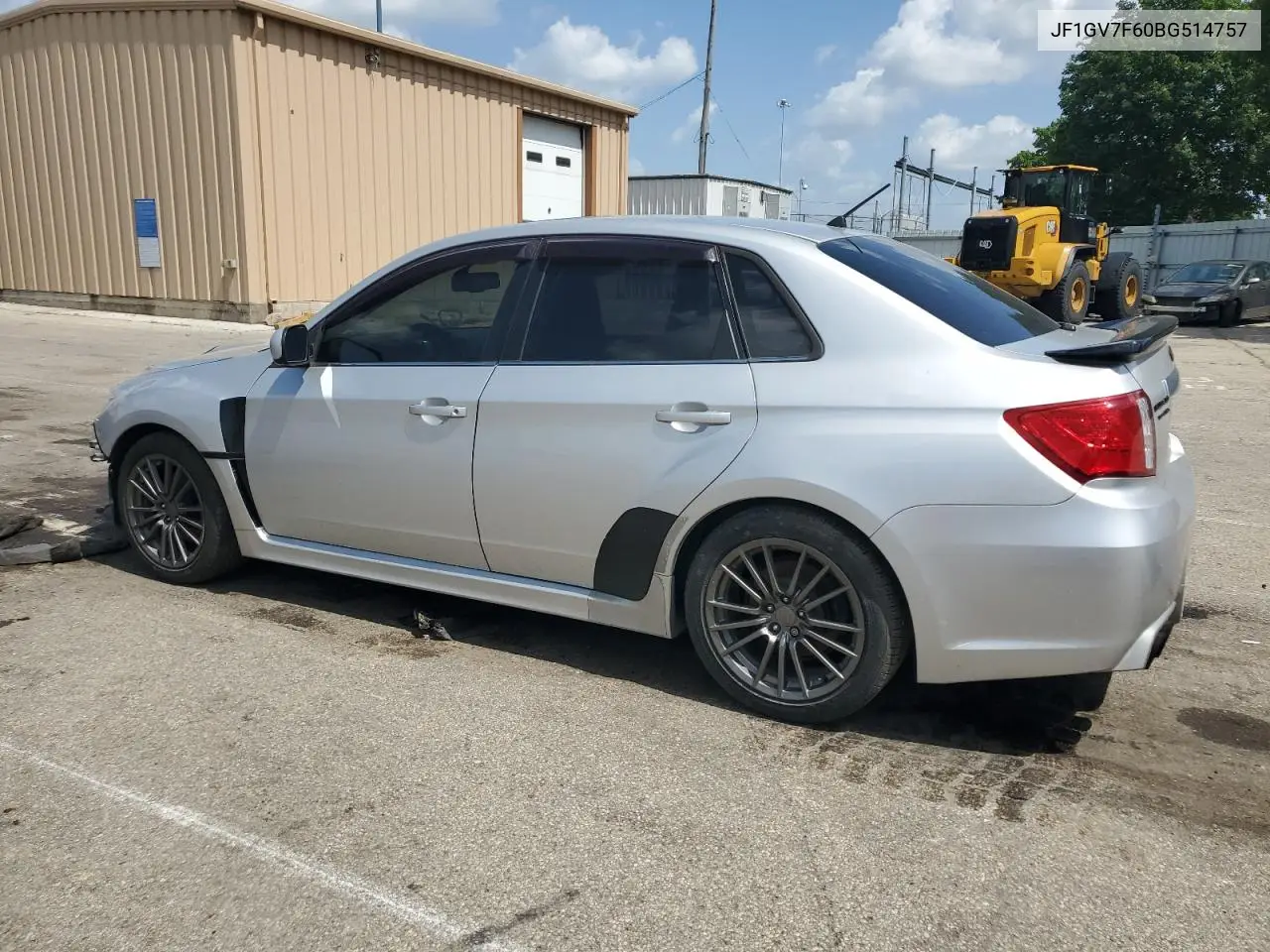 2011 Subaru Impreza Wrx VIN: JF1GV7F60BG514757 Lot: 61922645