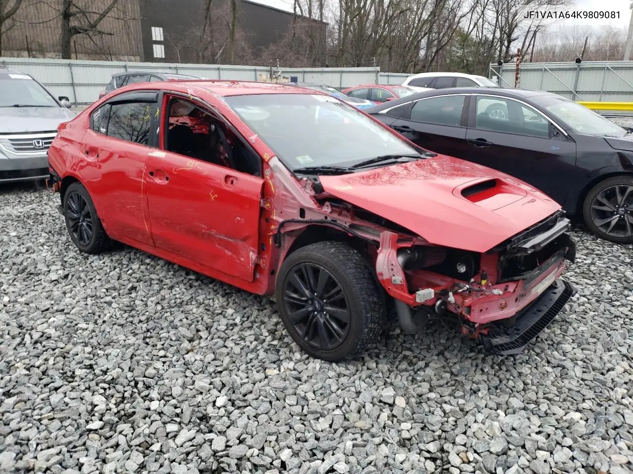 2019 Subaru Wrx VIN: JF1VA1A64K9809081 Lot: 52586815
