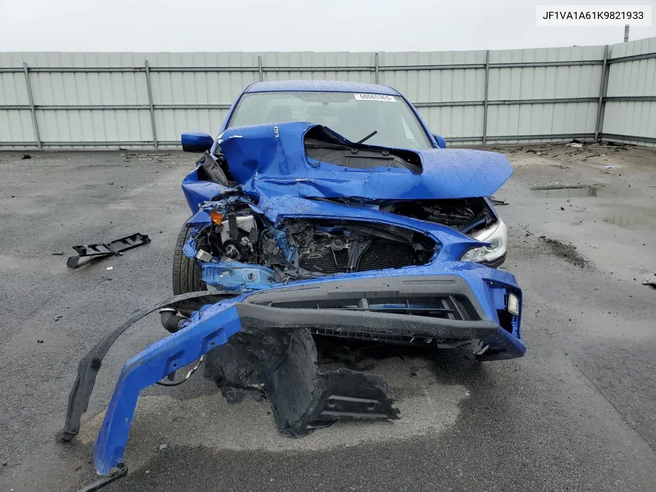 2019 Subaru Wrx VIN: JF1VA1A61K9821933 Lot: 60065365
