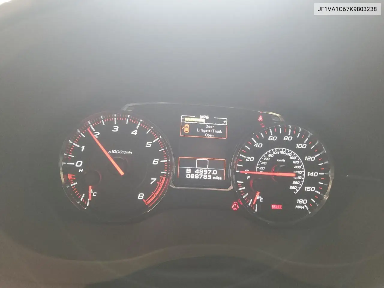 2019 Subaru Wrx Premium VIN: JF1VA1C67K9803238 Lot: 61372685