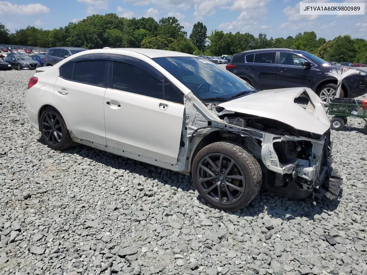 2019 Subaru Wrx VIN: JF1VA1A60K9800989 Lot: 61462625