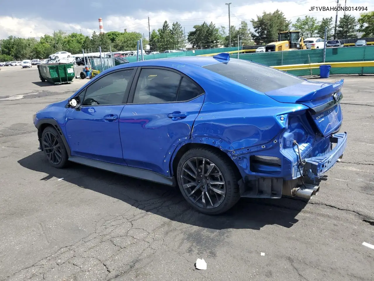 2022 Subaru Wrx Premium VIN: JF1VBAH60N8014994 Lot: 58999515