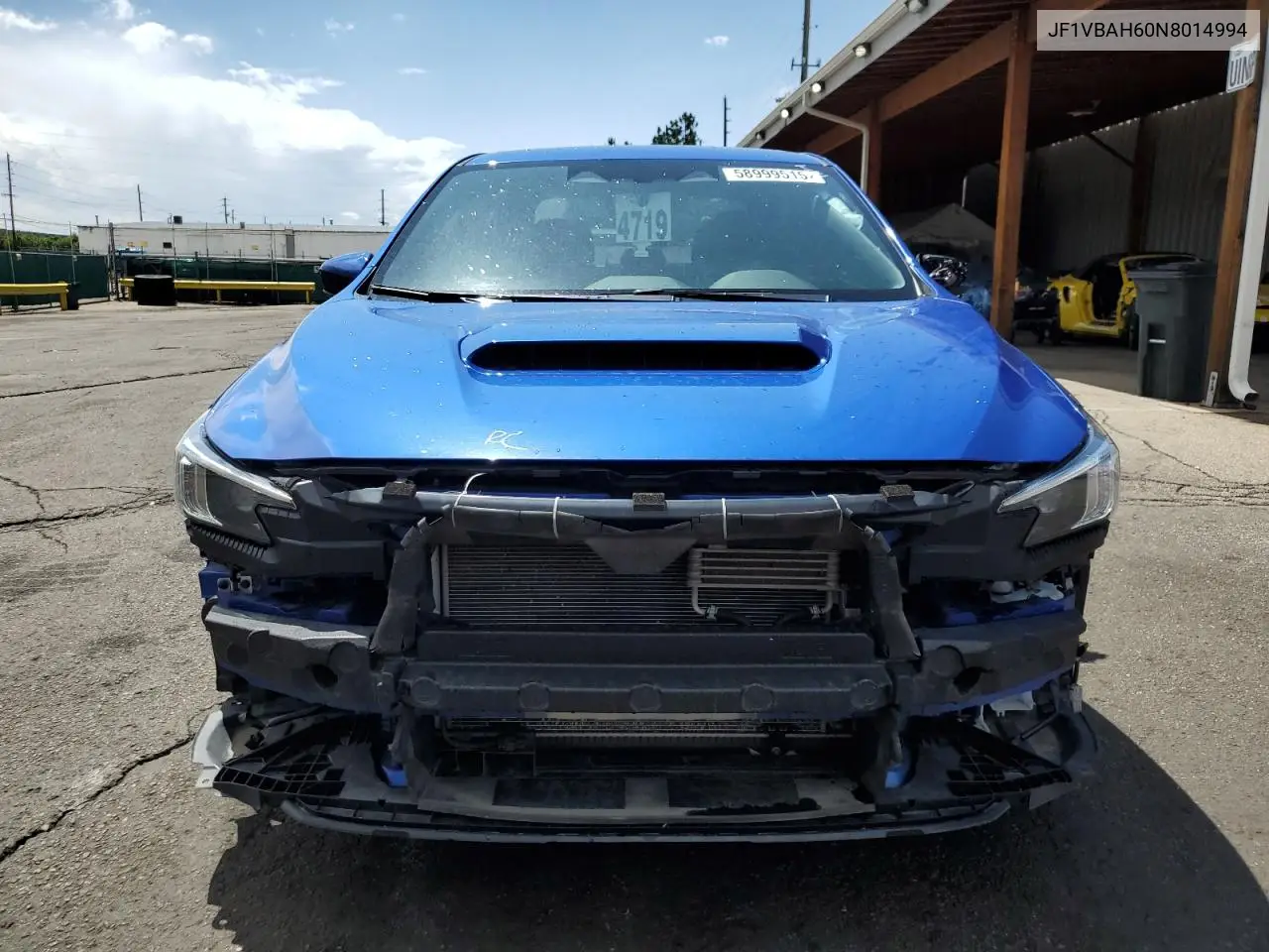 2022 Subaru Wrx Premium VIN: JF1VBAH60N8014994 Lot: 58999515