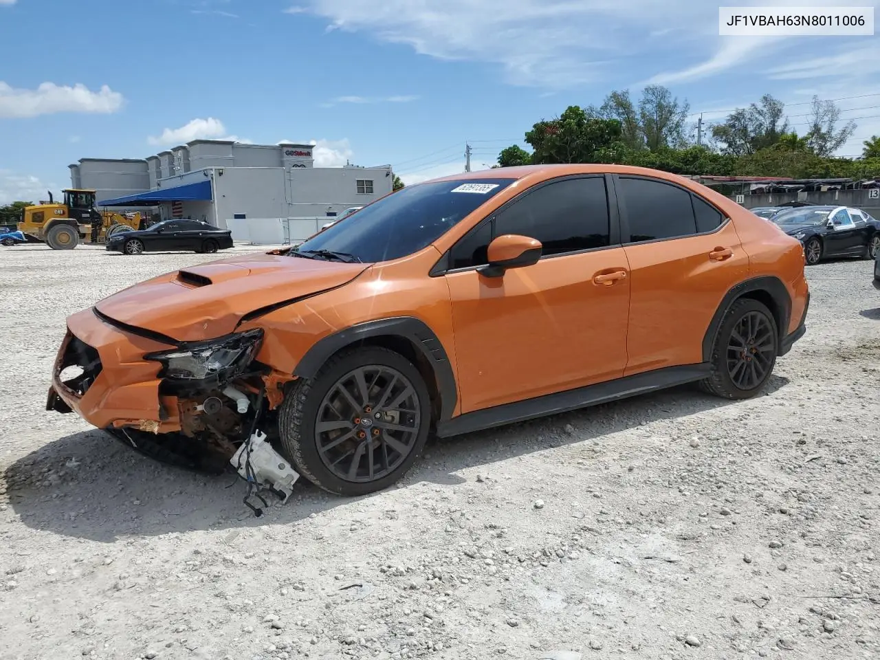 2022 Subaru Wrx Premium VIN: JF1VBAH63N8011006 Lot: 62691365