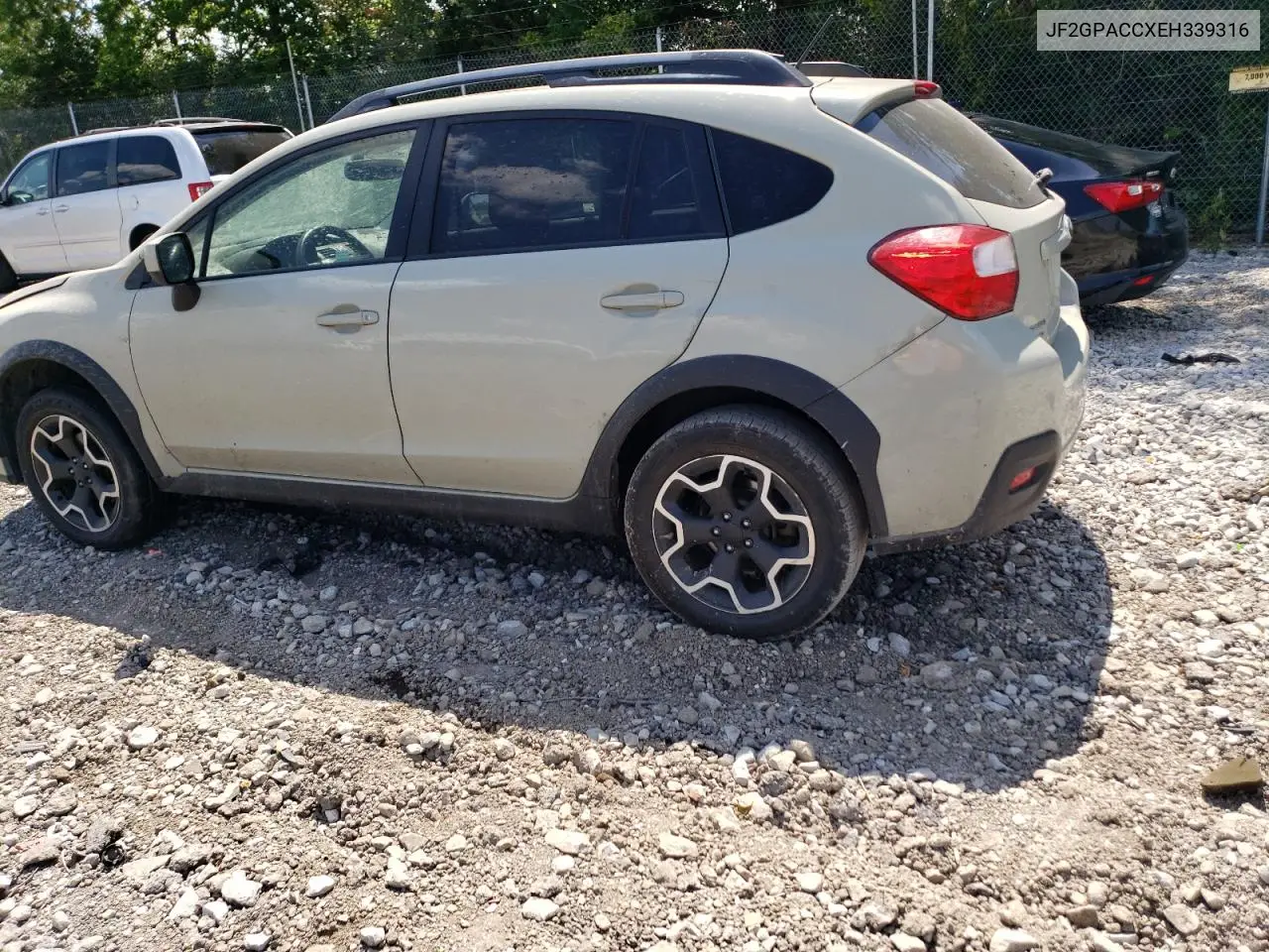 2014 Subaru Xv Crosstrek 2.0 Premium VIN: JF2GPACCXEH339316 Lot: 63584985