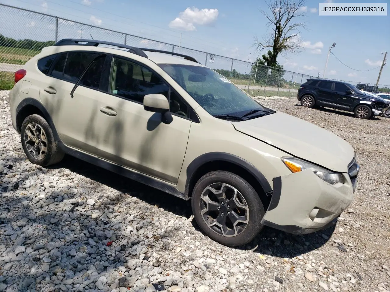 2014 Subaru Xv Crosstrek 2.0 Premium VIN: JF2GPACCXEH339316 Lot: 63584985