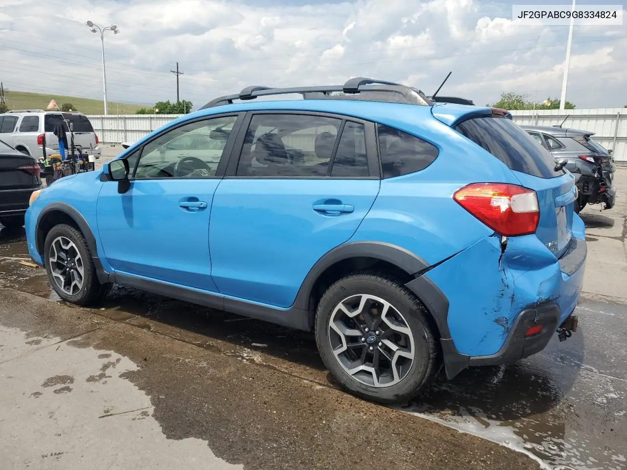 2016 Subaru Crosstrek Premium VIN: JF2GPABC9G8334824 Lot: 61992585