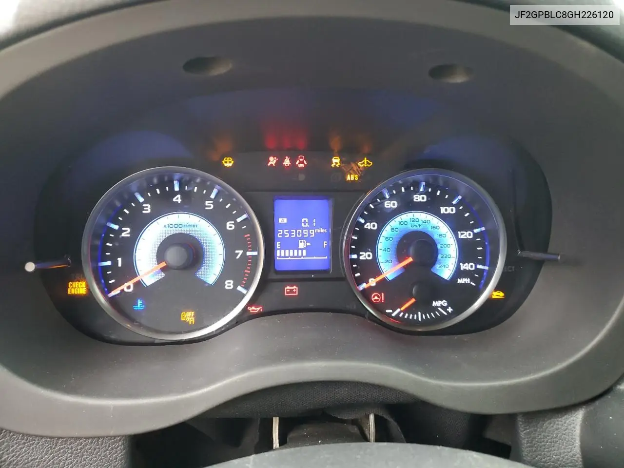 2016 Subaru Crosstrek 2.0I Hybrid Touring VIN: JF2GPBLC8GH226120 Lot: 62836425