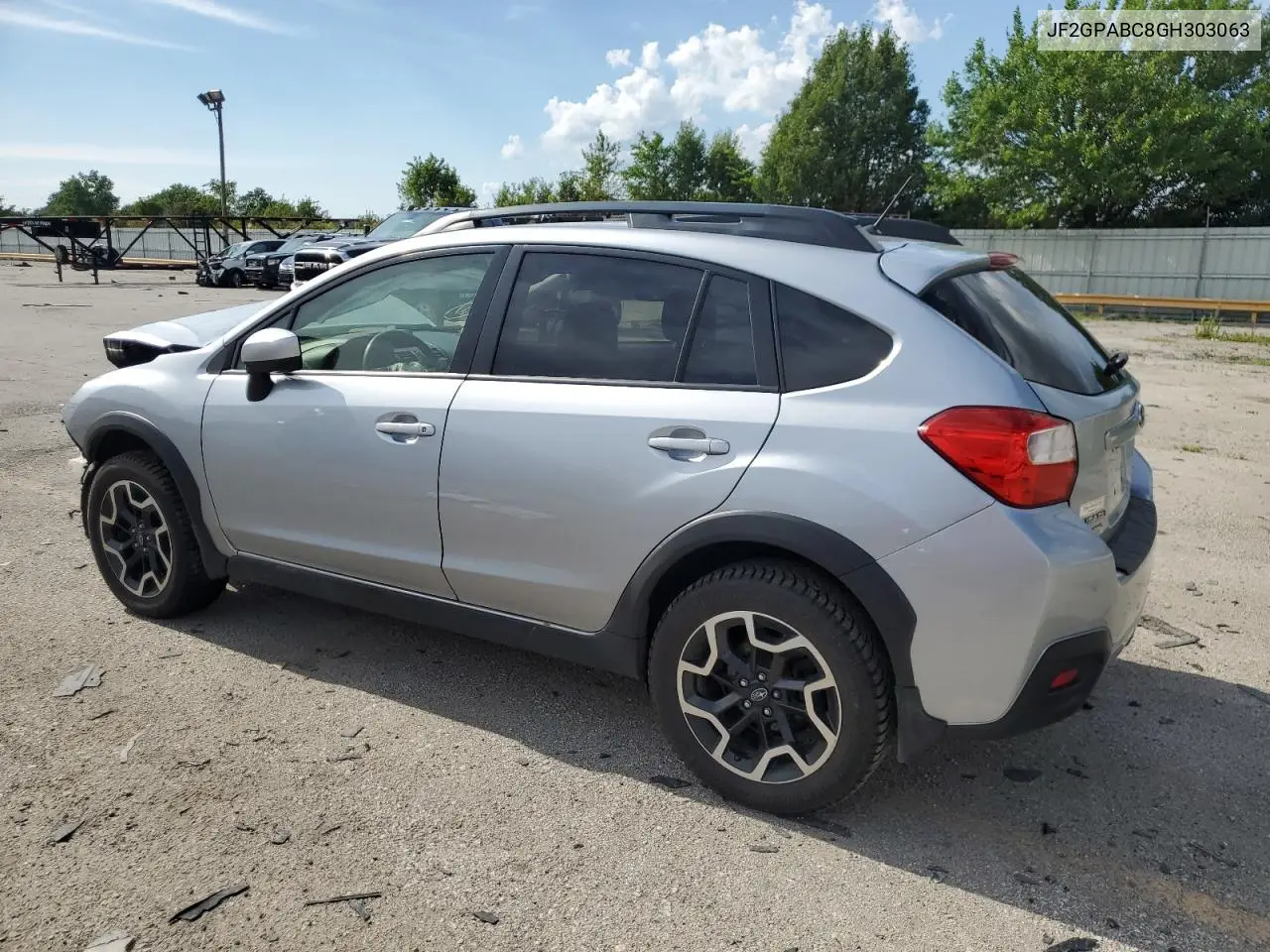 2016 Subaru Crosstrek Premium VIN: JF2GPABC8GH303063 Lot: 62854185