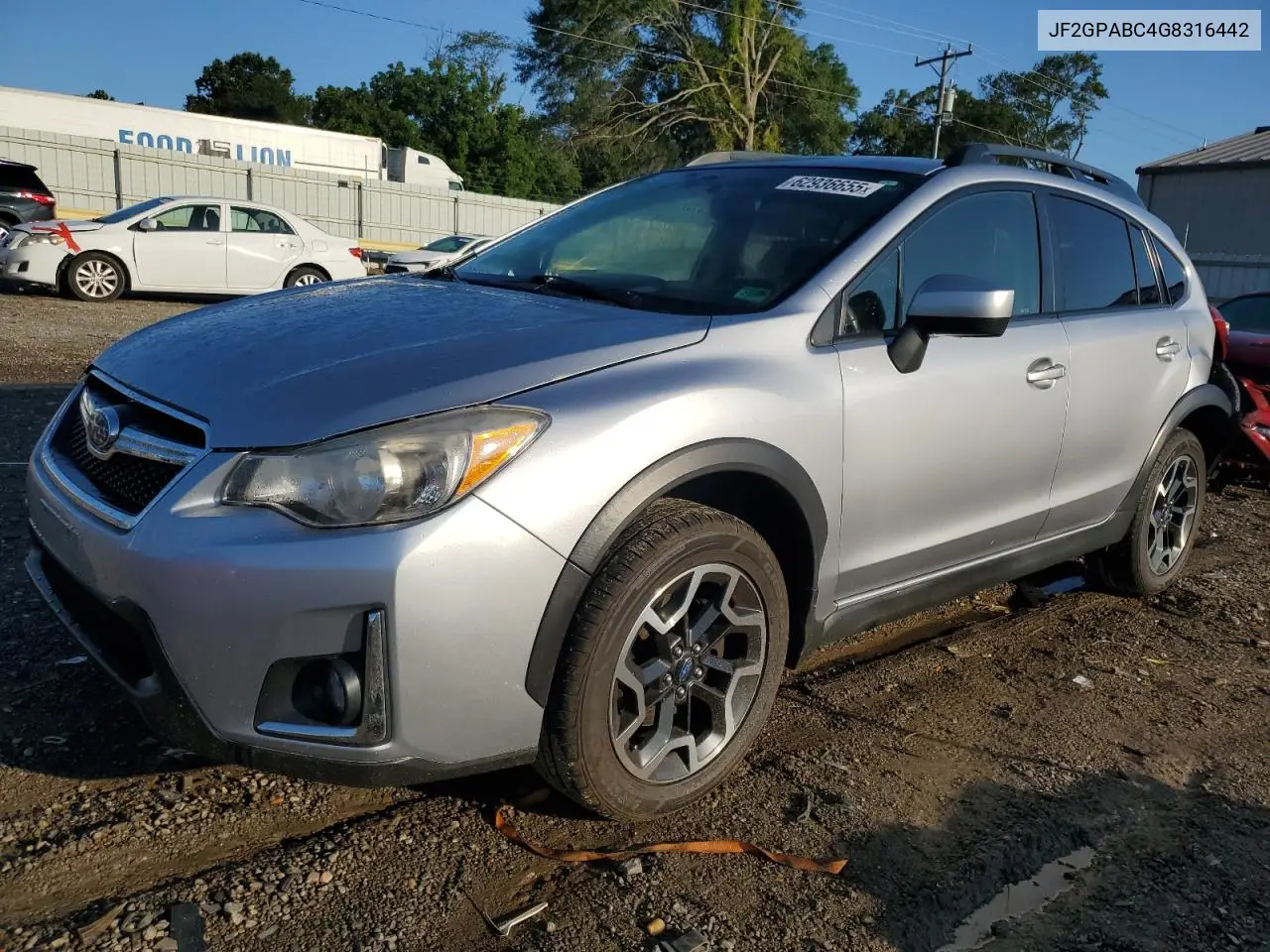 2016 Subaru Crosstrek Premium VIN: JF2GPABC4G8316442 Lot: 62936655