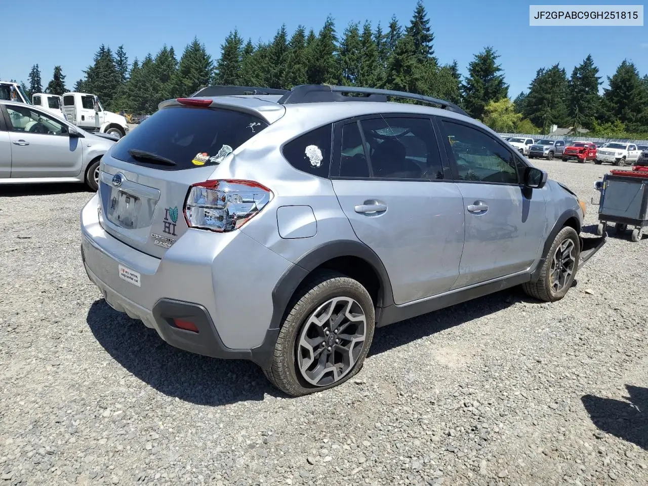 2016 Subaru Crosstrek Premium VIN: JF2GPABC9GH251815 Lot: 63068585