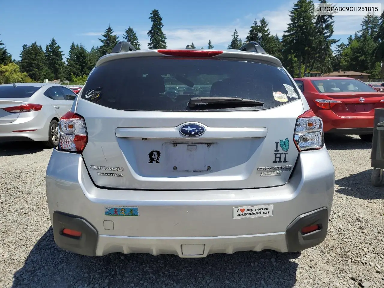 2016 Subaru Crosstrek Premium VIN: JF2GPABC9GH251815 Lot: 63068585