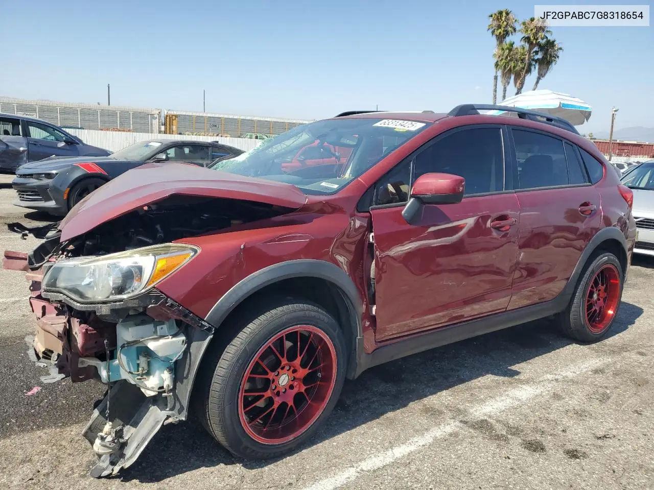 2016 Subaru Crosstrek Premium VIN: JF2GPABC7G8318654 Lot: 63313425