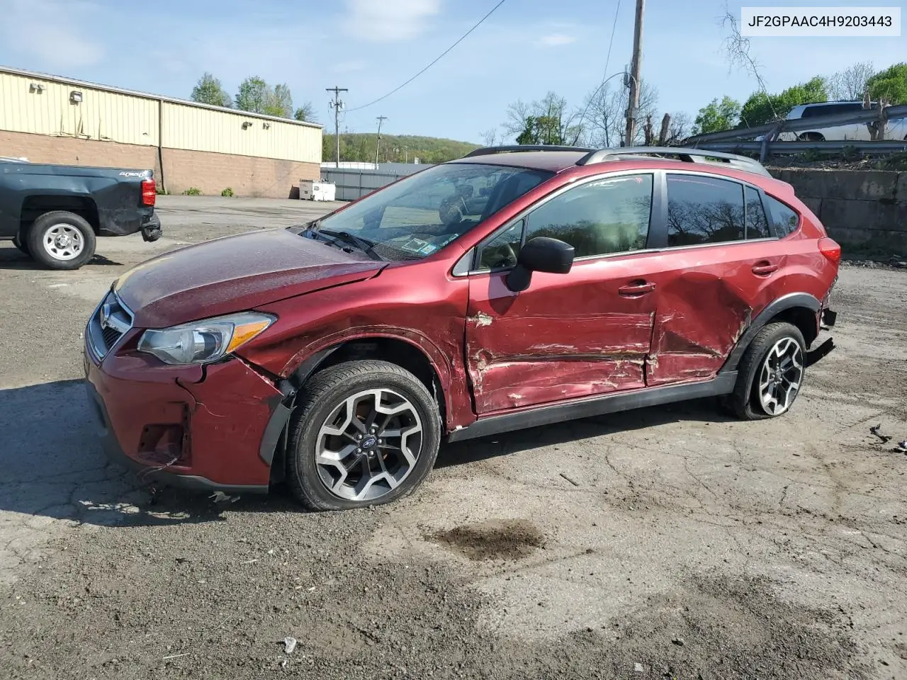 2017 Subaru Crosstrek VIN: JF2GPAAC4H9203443 Lot: 54524065