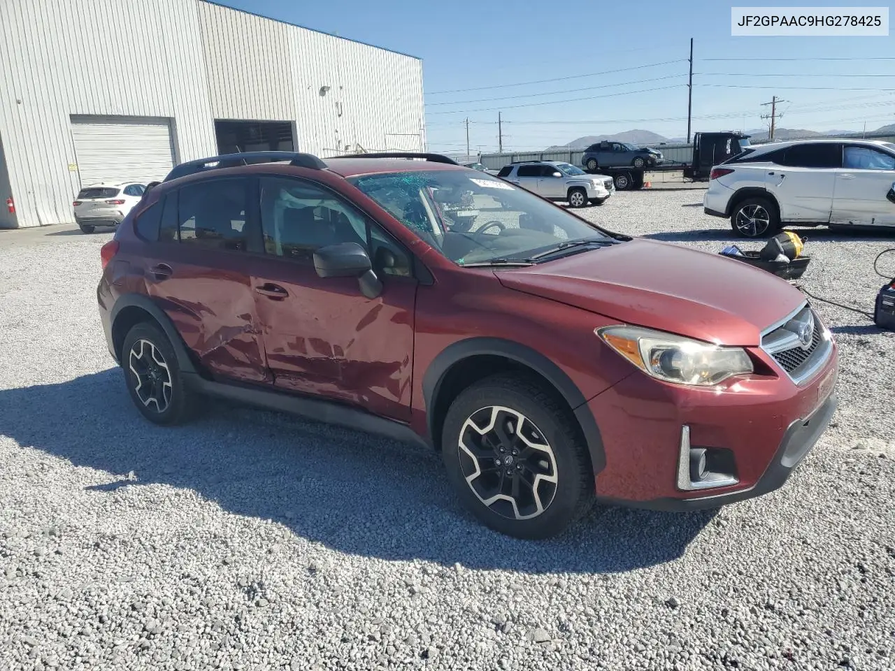 2017 Subaru Crosstrek VIN: JF2GPAAC9HG278425 Lot: 62170665