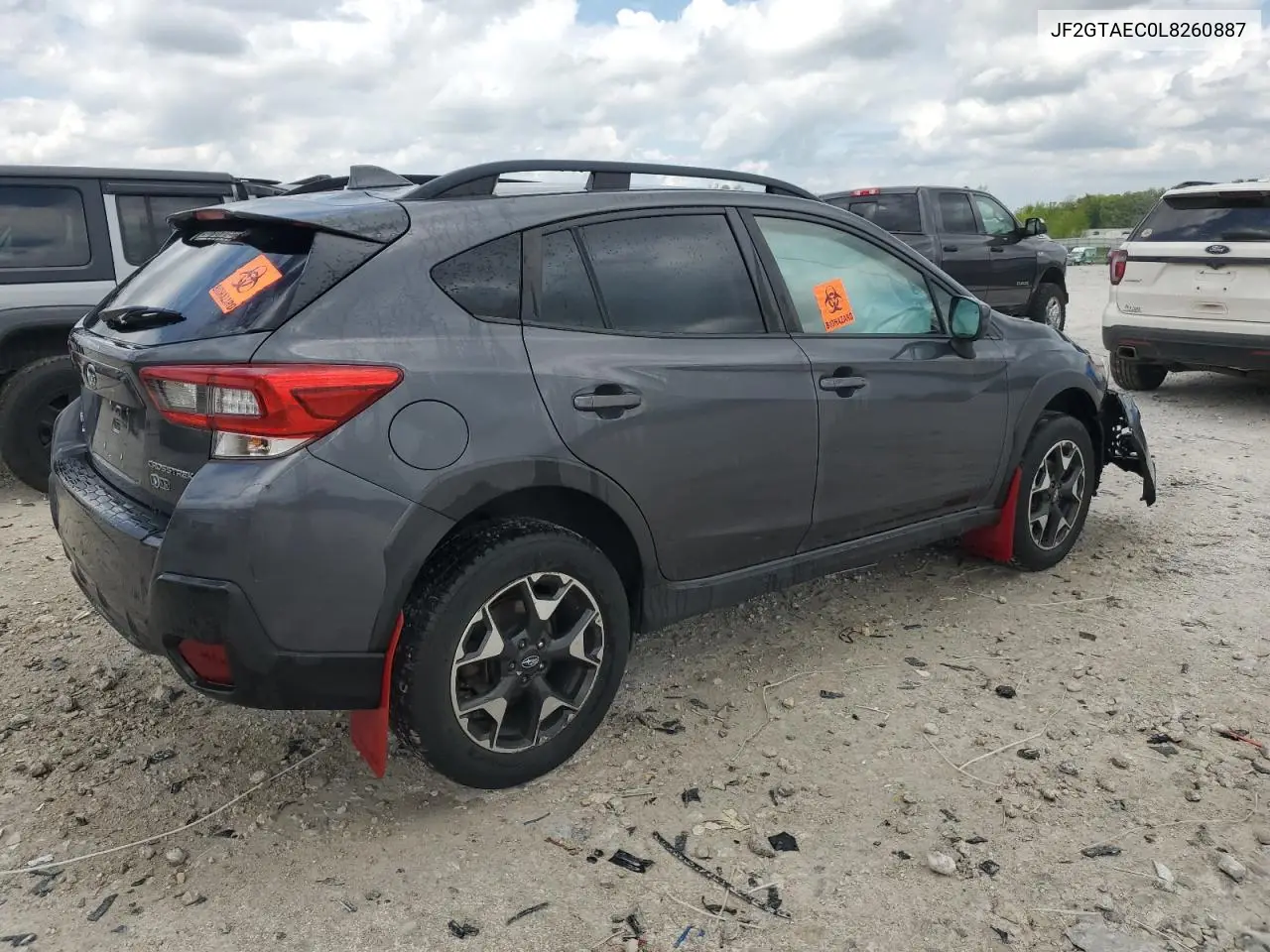 2020 Subaru Crosstrek Premium VIN: JF2GTAEC0L8260887 Lot: 56935955
