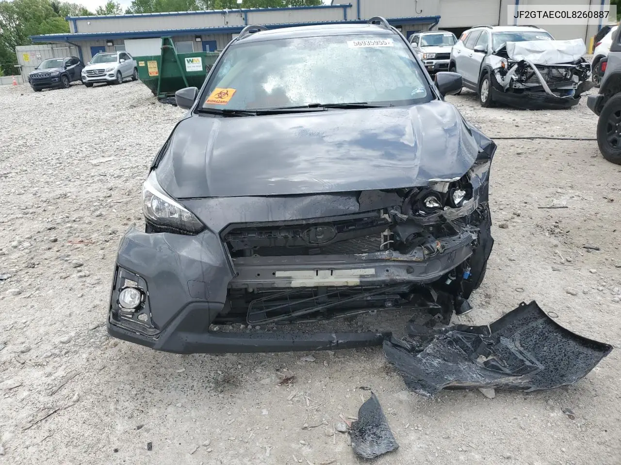 2020 Subaru Crosstrek Premium VIN: JF2GTAEC0L8260887 Lot: 56935955