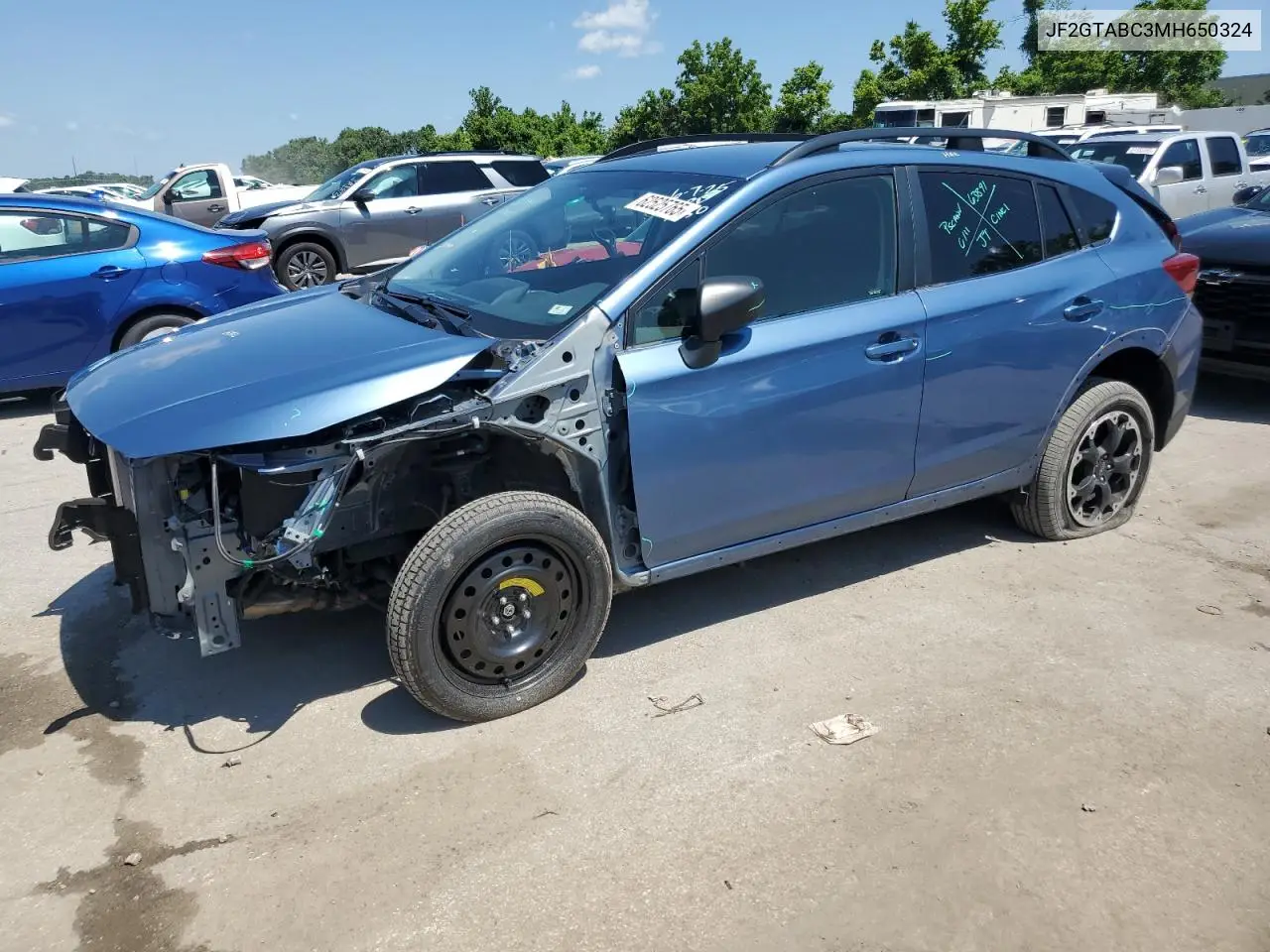 2021 Subaru Crosstrek VIN: JF2GTABC3MH650324 Lot: 62525765