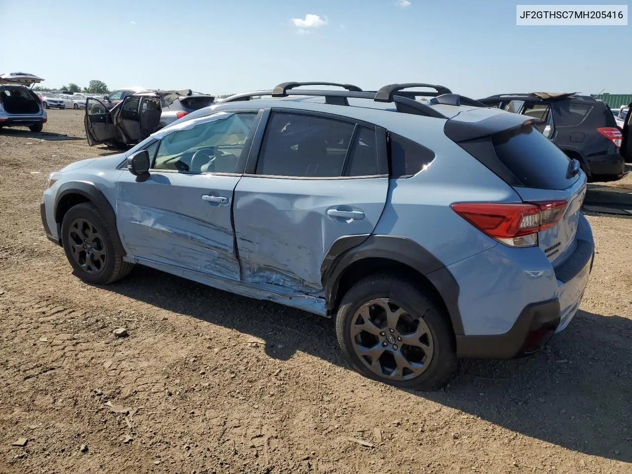 2021 Subaru Crosstrek Sport VIN: JF2GTHSC7MH205416 Lot: 62948975