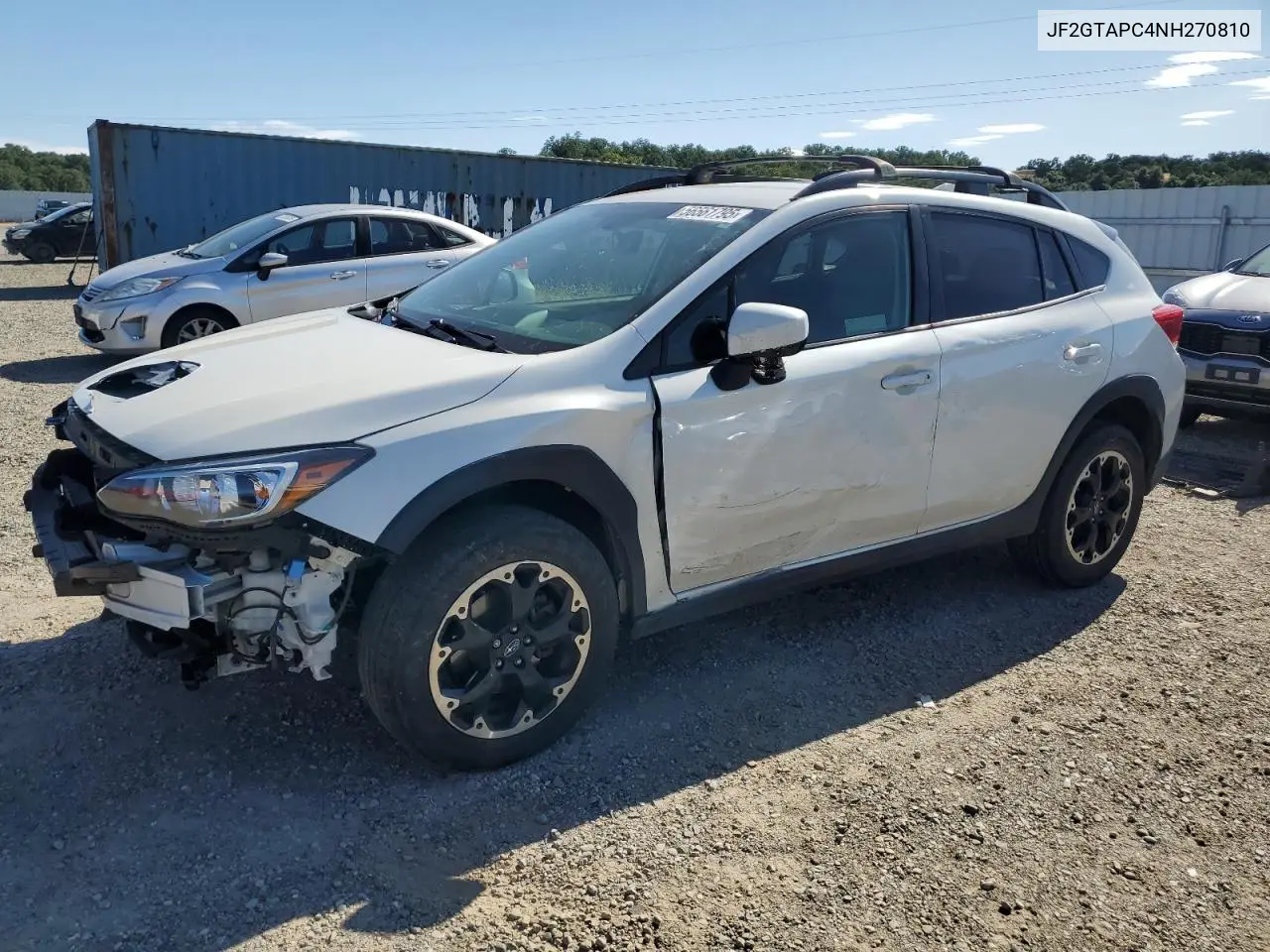 2022 Subaru Crosstrek Premium VIN: JF2GTAPC4NH270810 Lot: 56561795