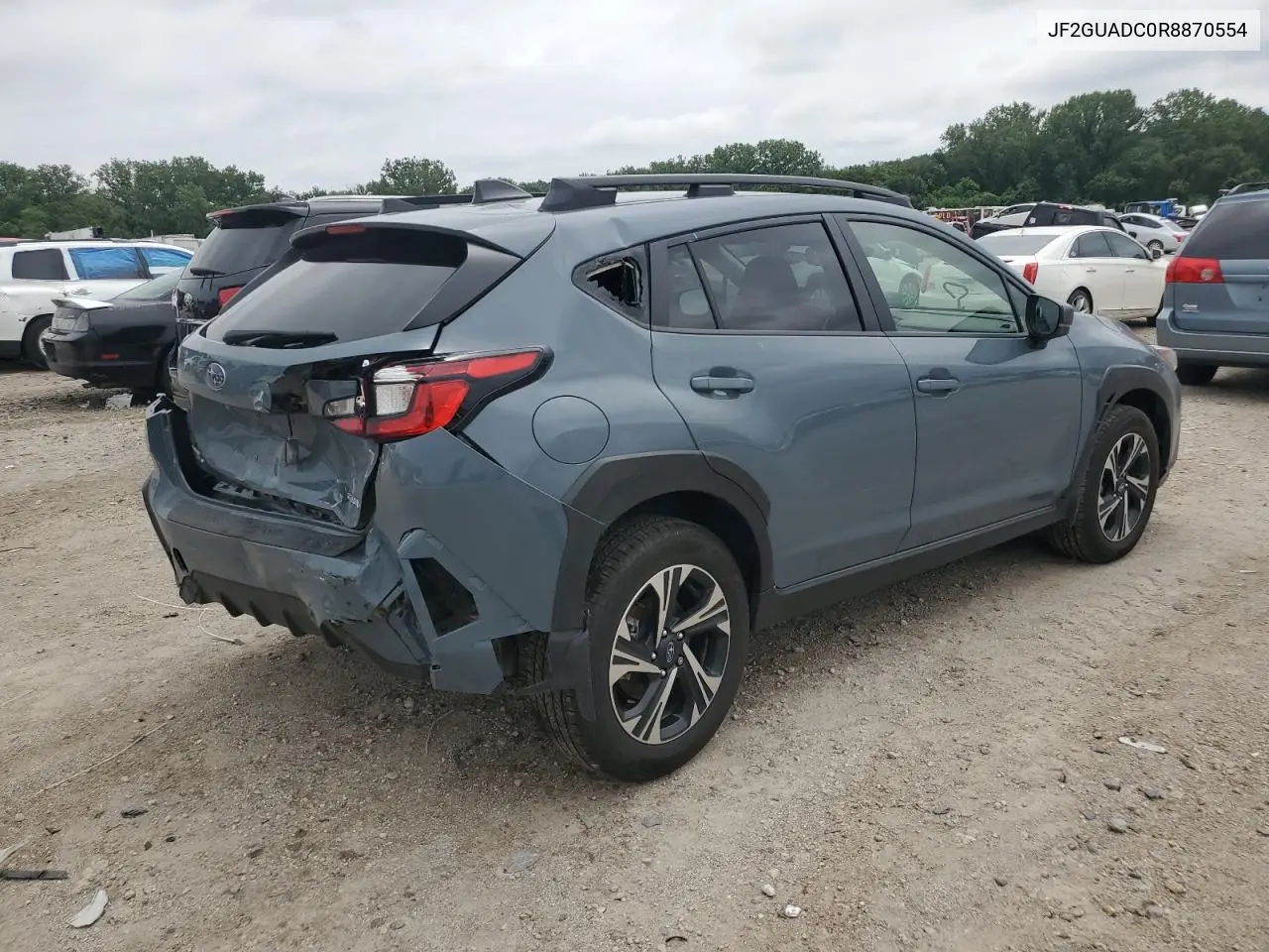 2024 Subaru Crosstrek Premium VIN: JF2GUADC0R8870554 Lot: 62770555