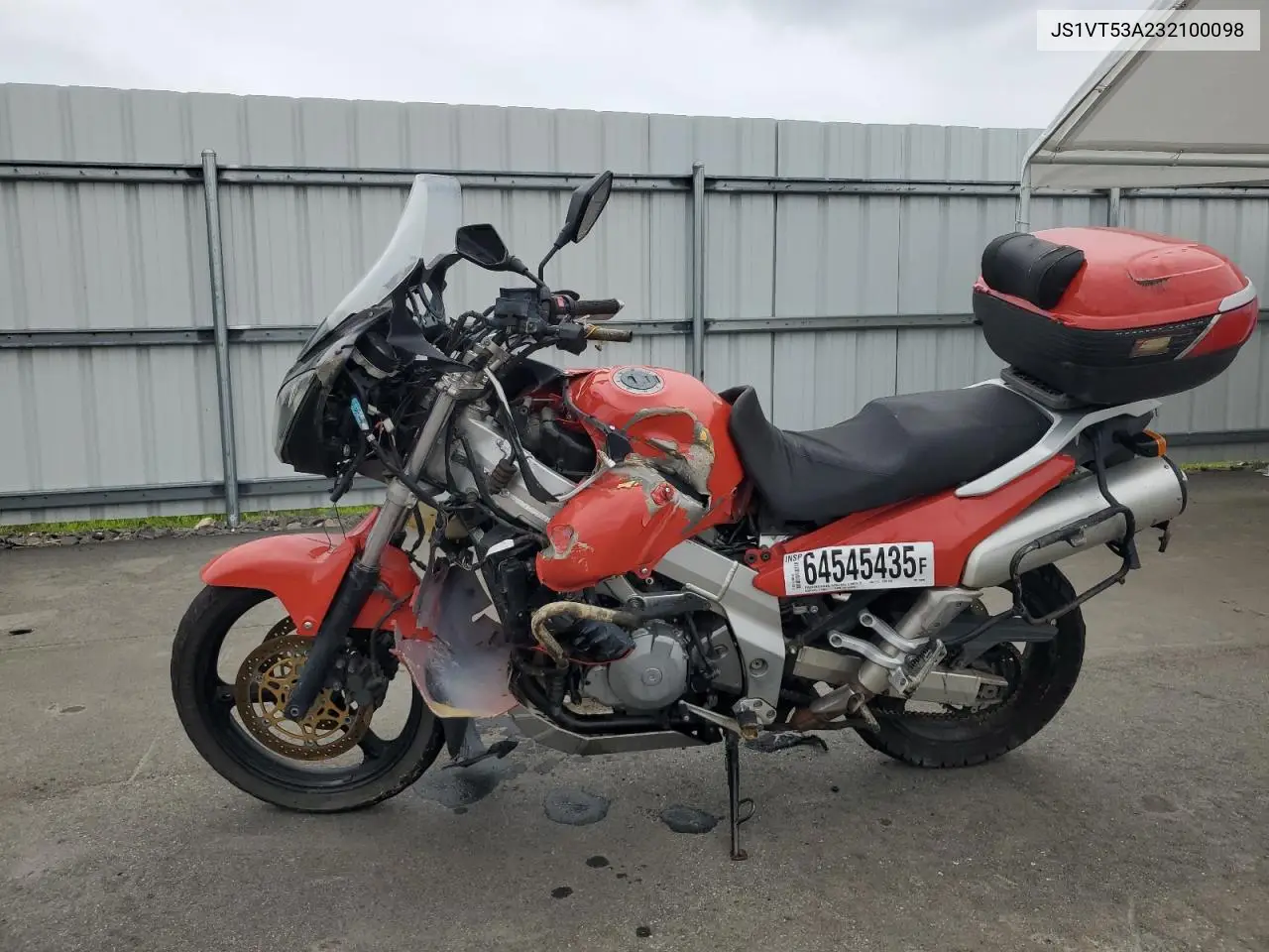 2003 Suzuki Dl1000 VIN: JS1VT53A232100098 Lot: 64545435