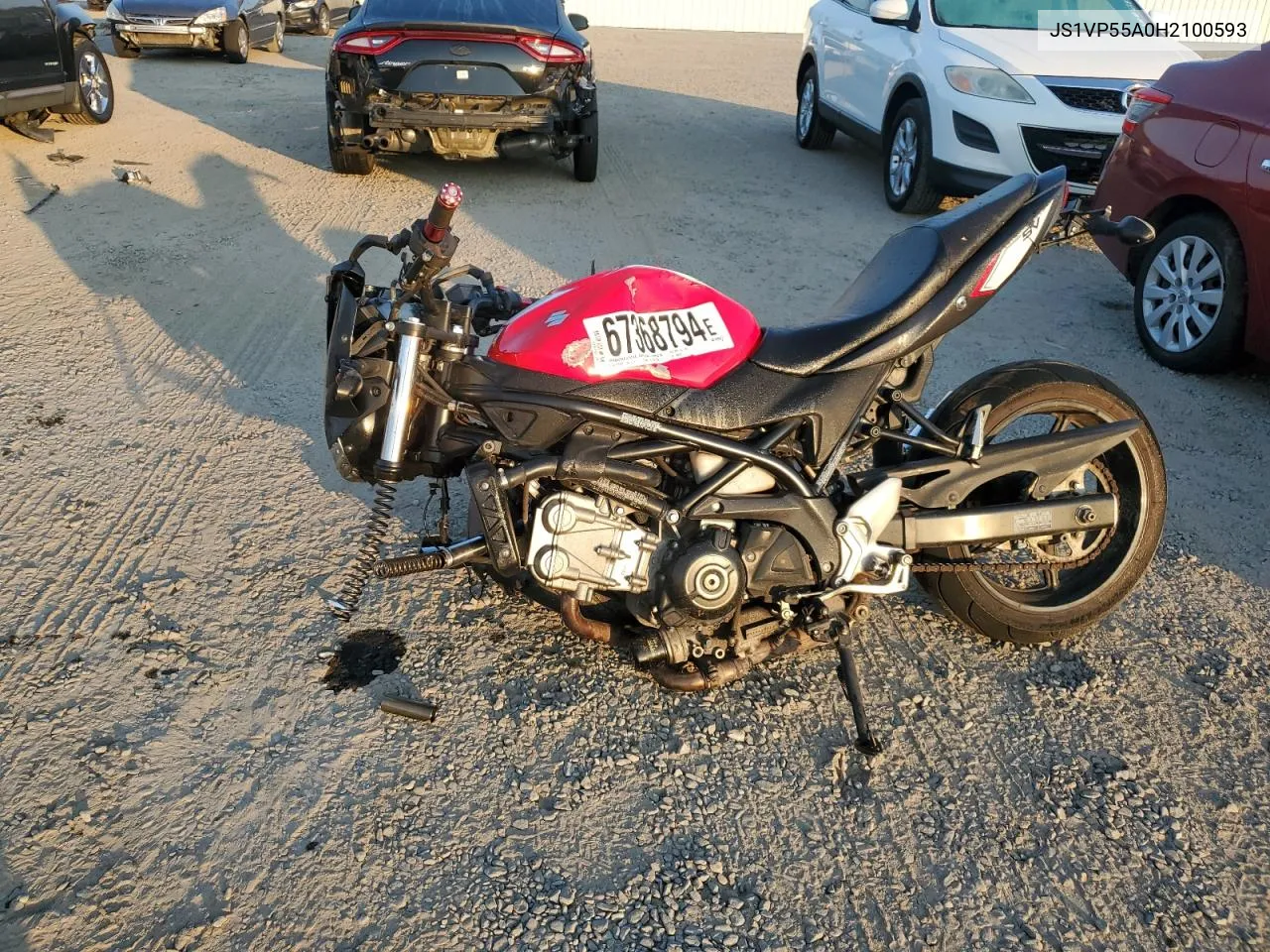 2017 Suzuki Sv650 VIN: JS1VP55A0H2100593 Lot: 67368794