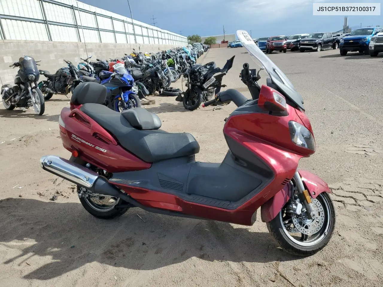 2007 Suzuki An650 A VIN: JS1CP51B372100317 Lot: 65072805