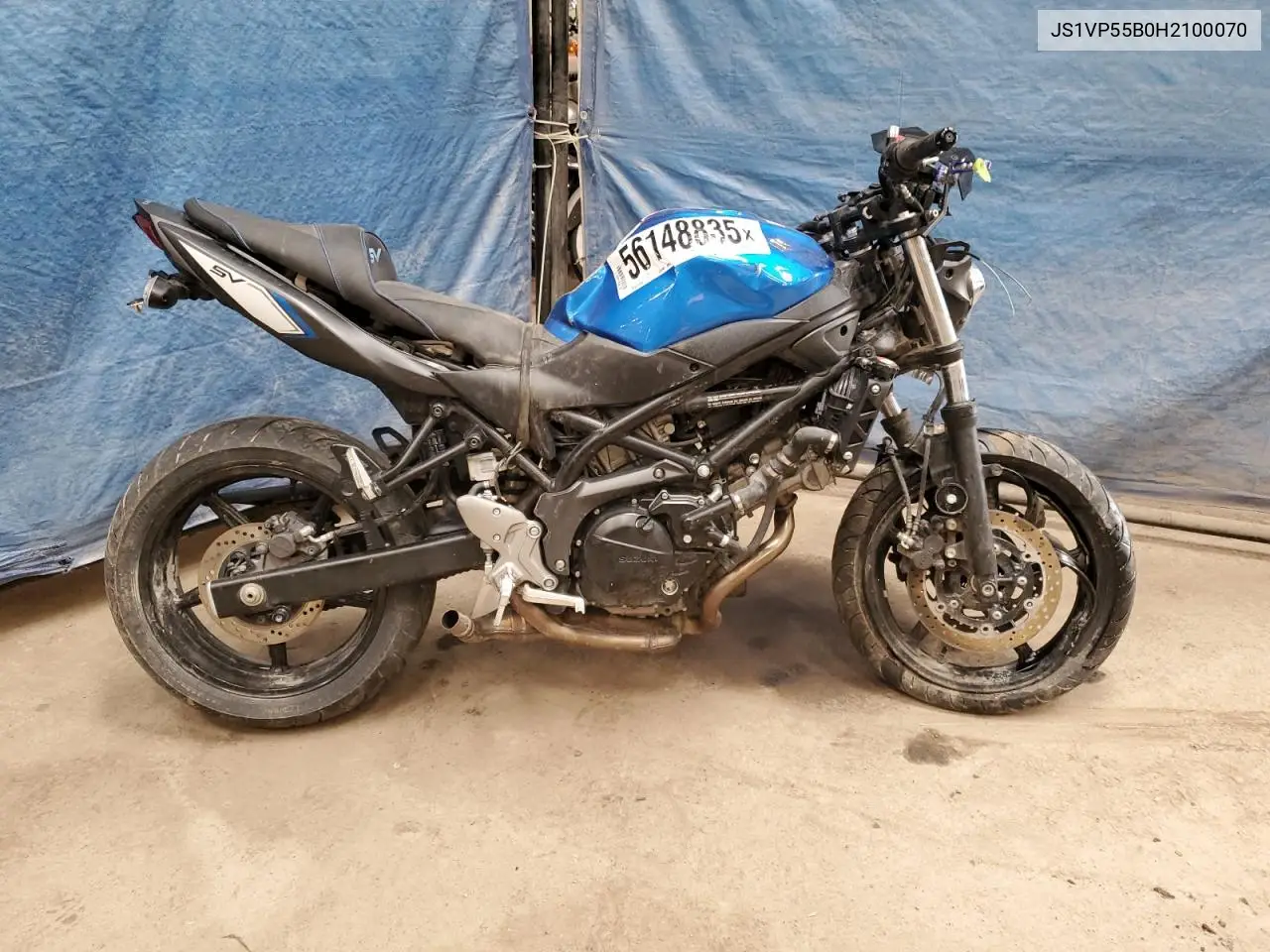 2017 Suzuki Sv650 A VIN: JS1VP55B0H2100070 Lot: 56148835