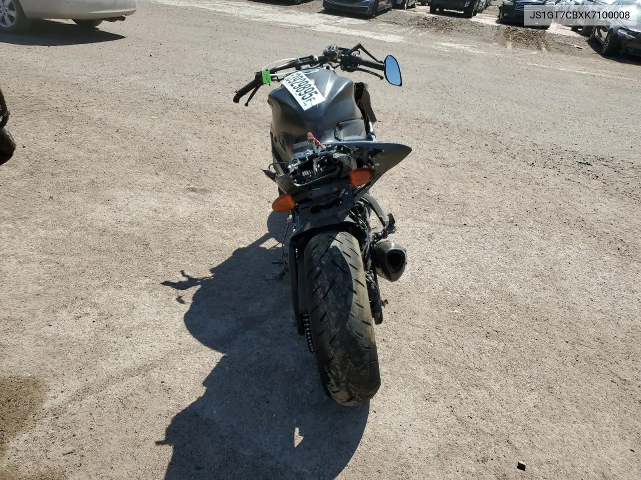 2019 Suzuki Gsx-S1000F A VIN: JS1GT7CBXK7100008 Lot: 63929895