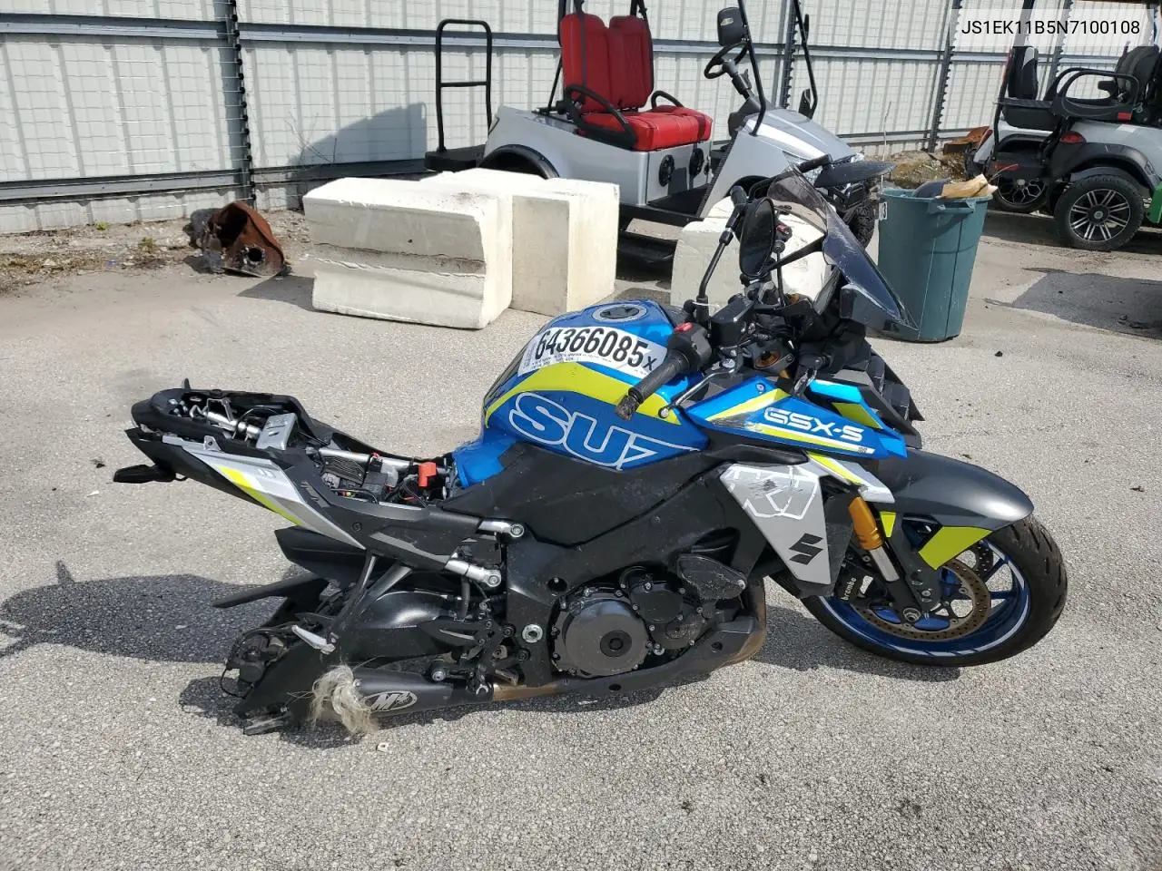 2022 Suzuki Gsx-S1000 A VIN: JS1EK11B5N7100108 Lot: 64366085