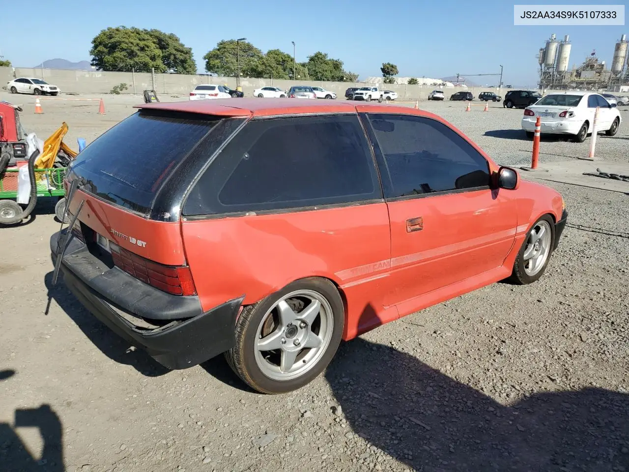1989 Suzuki Swift Gti VIN: JS2AA34S9K5107333 Lot: 65918435
