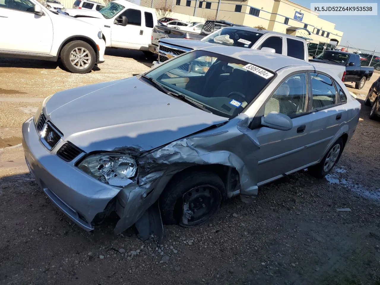 2004 Suzuki Forenza S VIN: KL5JD52Z64K953538 Lot: 83091404