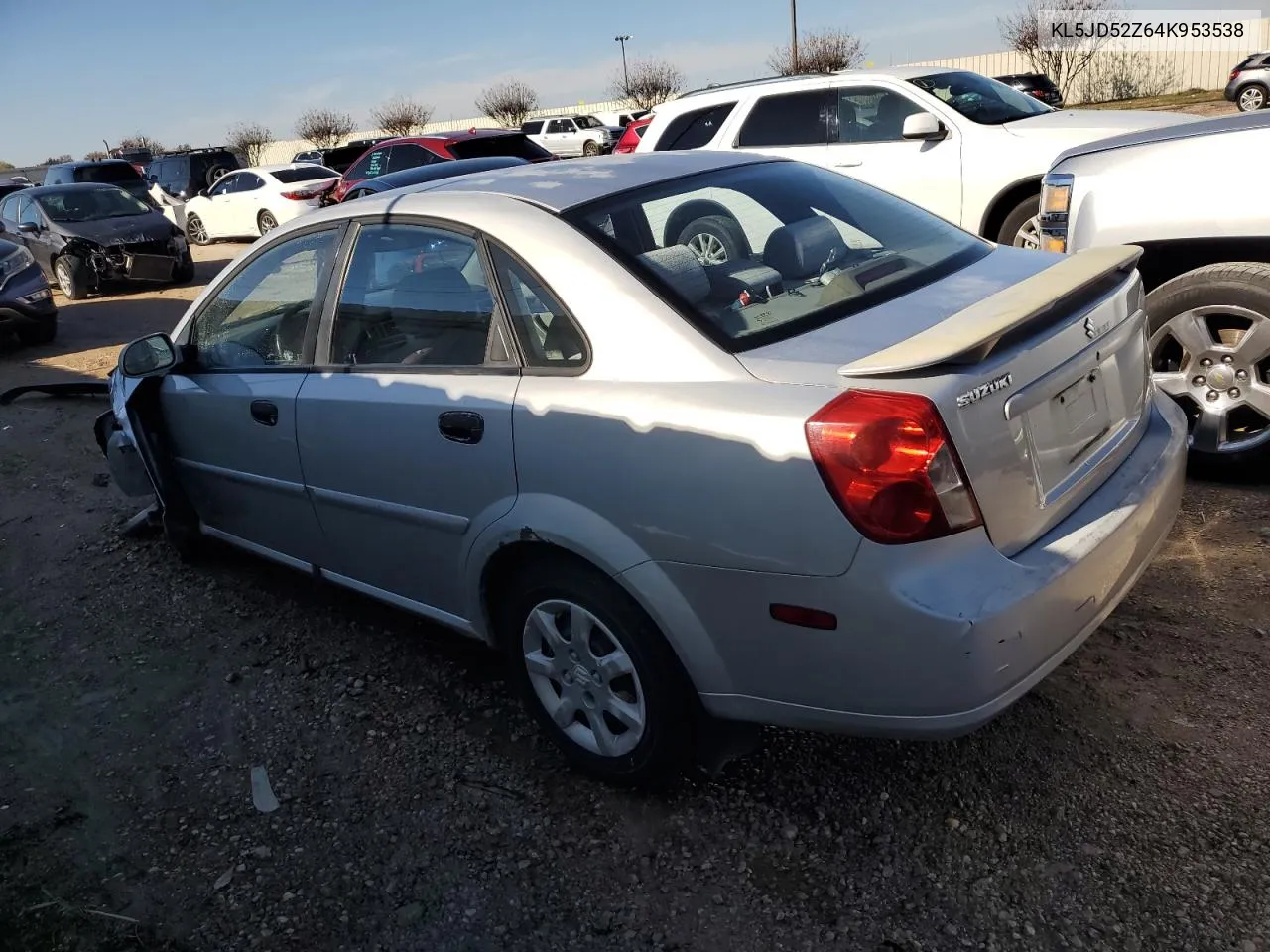 2004 Suzuki Forenza S VIN: KL5JD52Z64K953538 Lot: 83091404