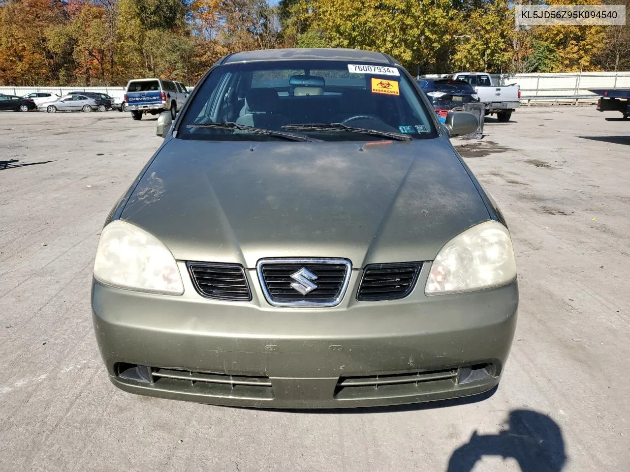 2005 Suzuki Forenza S VIN: KL5JD56Z95K094540 Lot: 43982875