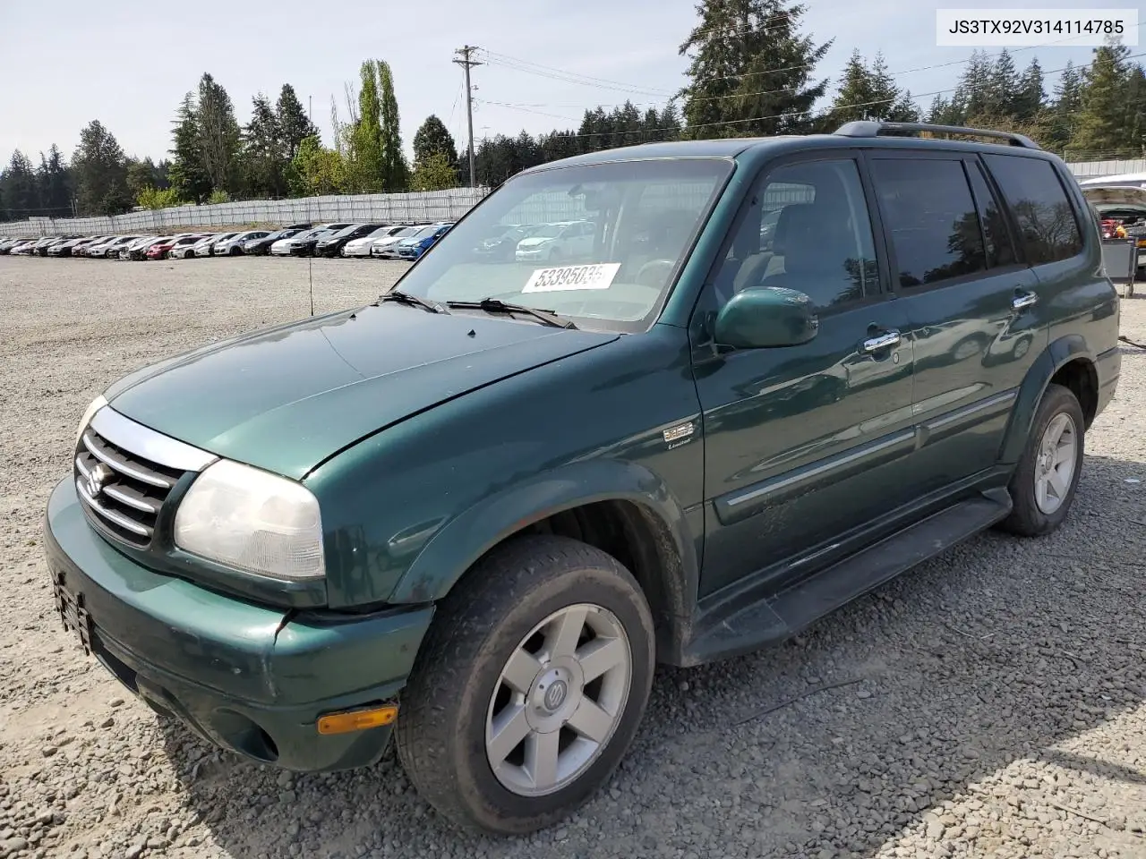 2001 Suzuki Grand Vitara Xl7 Touring VIN: JS3TX92V314114785 Lot: 53395035